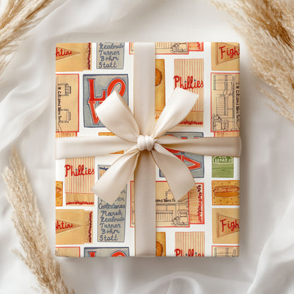 Phillies Christmas Wrapping Paper