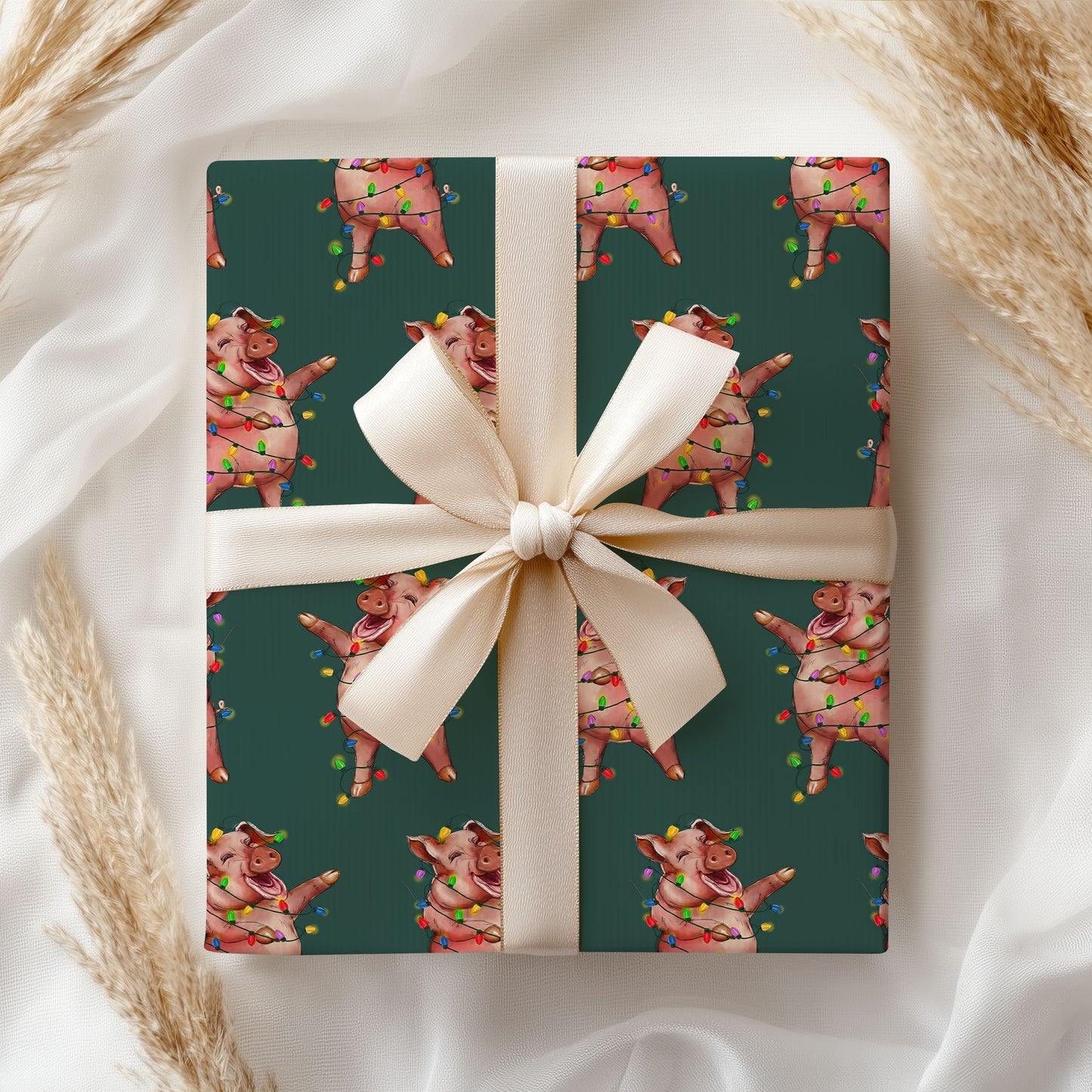 Pig Christmas Wrapping Paper Roll
