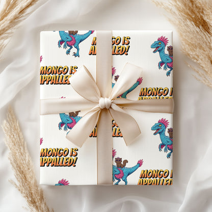 Dinosaur And Cat Wrapping Paper