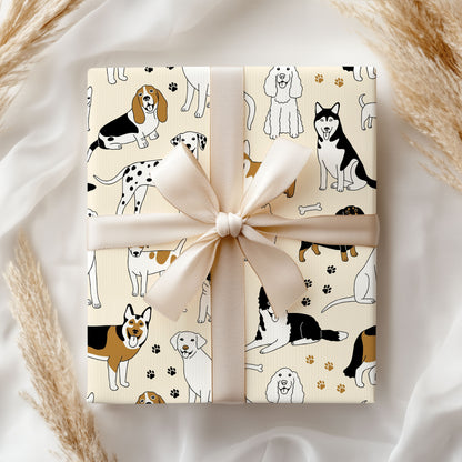 Dalmatian Husky Corgi Dog Wrapping Paper Christmas Gifts