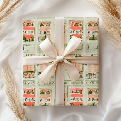 Red Gift Wrap Paper for Xmas Winter Holiday Gifts Crafts Party Decoration