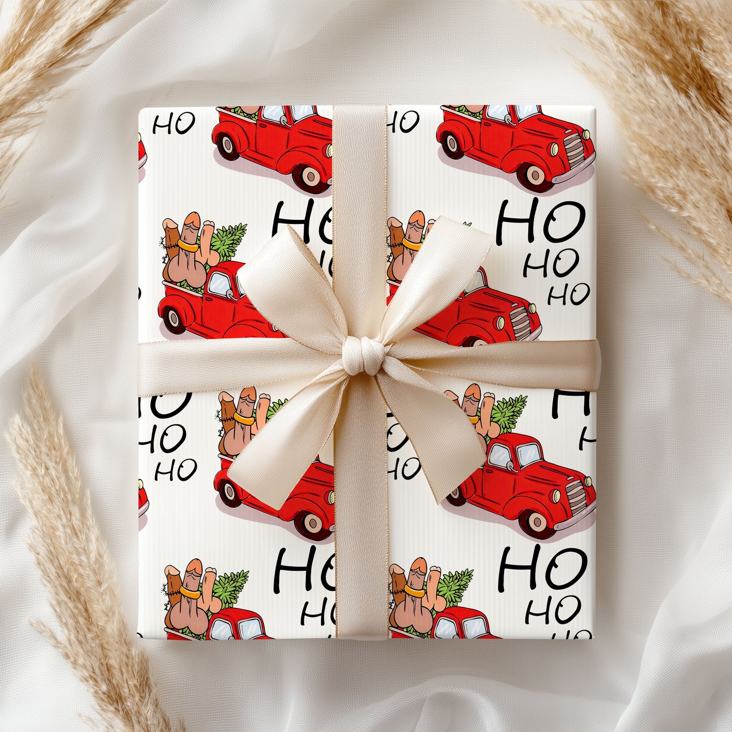 Funny Santa Ho Ho Ho Wrapping Paper