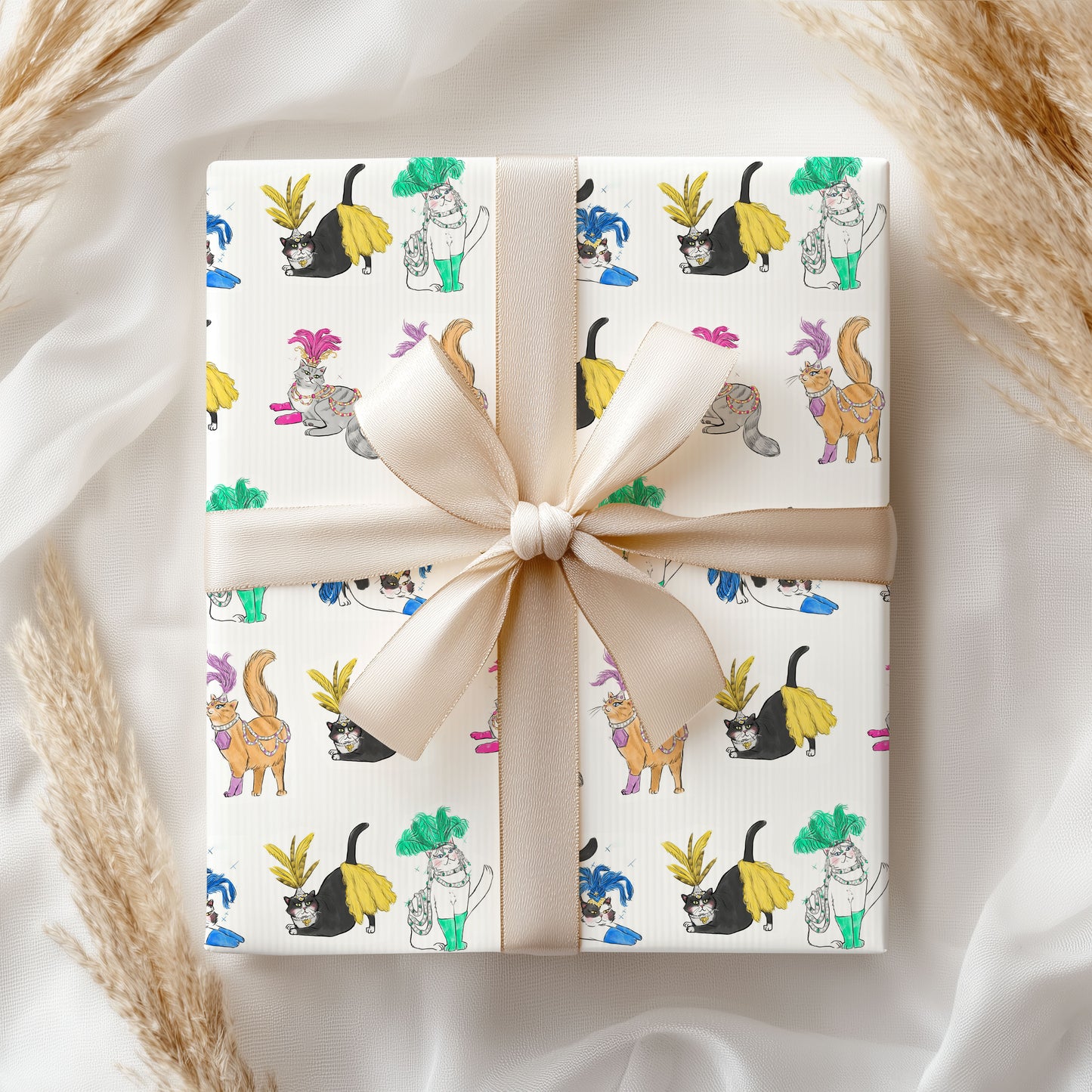 Funny Cat Christmas Wrapping Paper