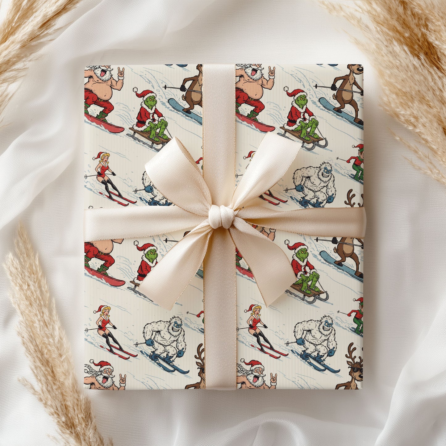 Santa Grinch Wrapping Paper