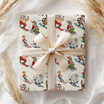 Santa Grinch Wrapping Paper