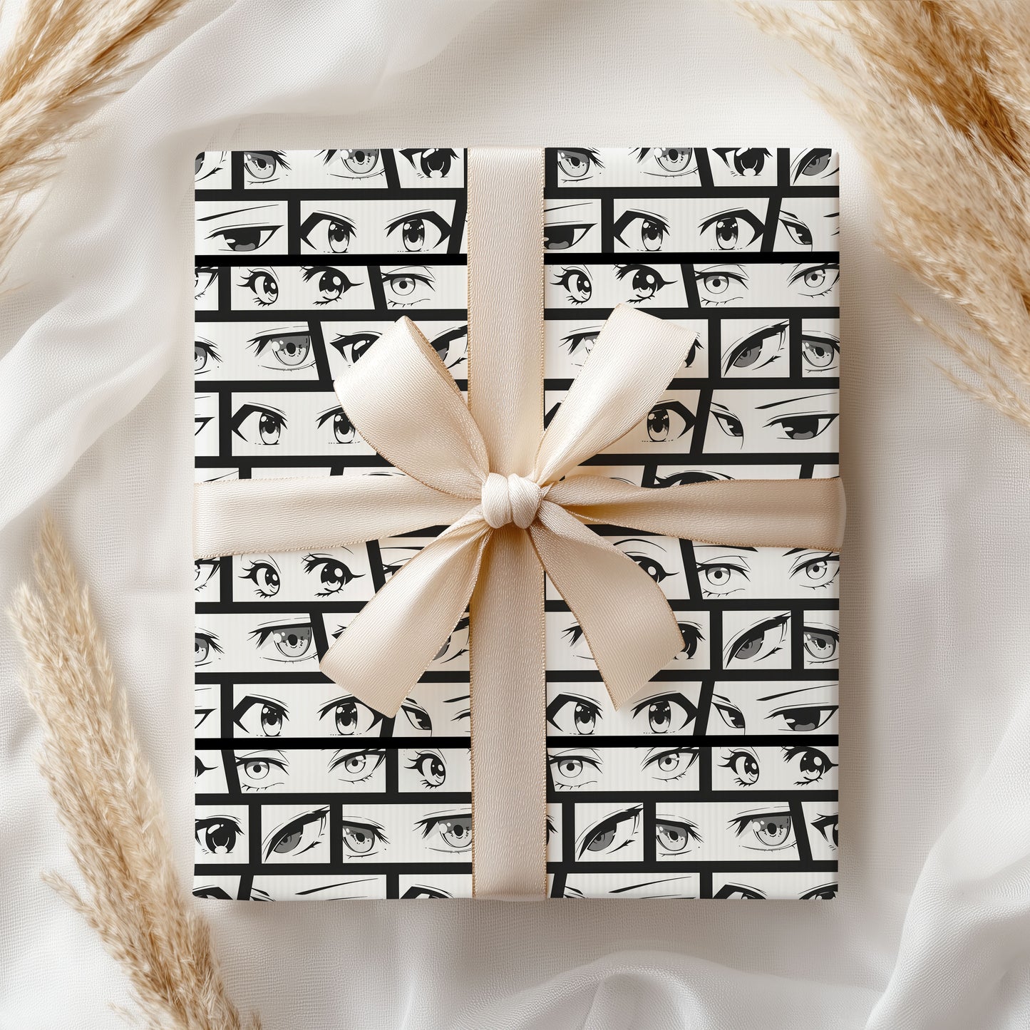 Japanese Anime Eyes Wrapping Paper