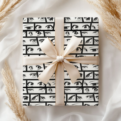 Japanese Anime Eyes Wrapping Paper