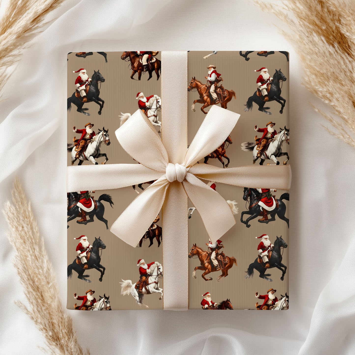 Santa Cowboy Wrapping Paper