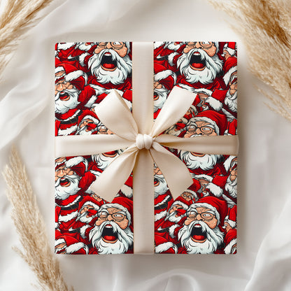 Funny Santa Christmas Gift Wrap