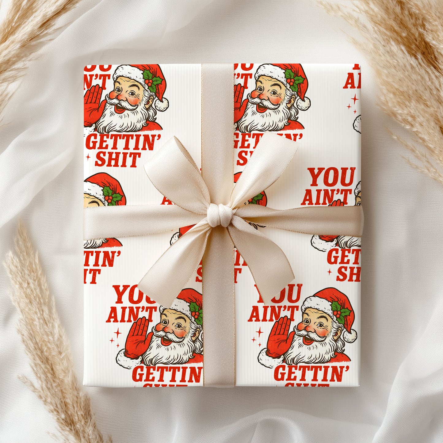 Meme Santa You Ain't Gettin' Shit Wrapping Paper