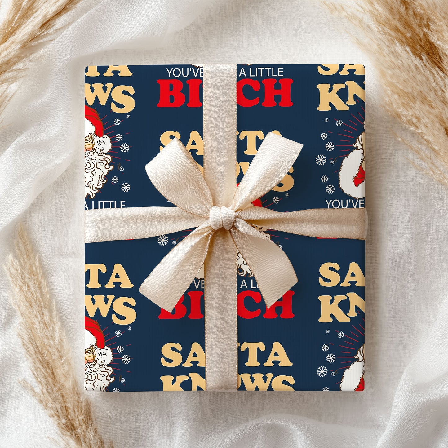 Santa Knows Christmas Wrapping Paper Rolls