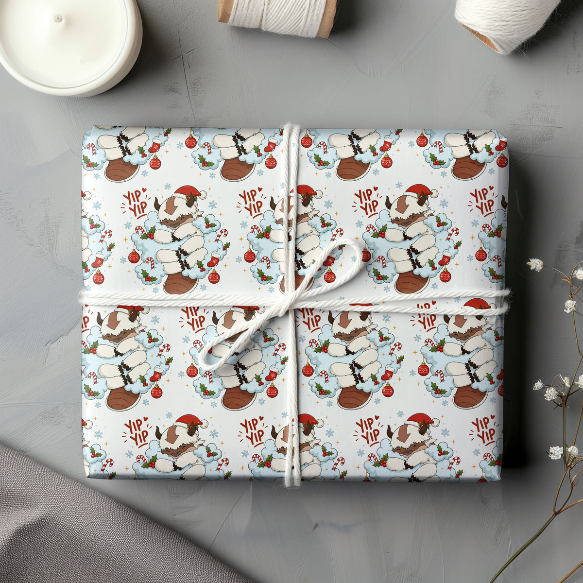 Avatar the Last Airbender Appa & Momo Wrapping Paper - Yip Yip