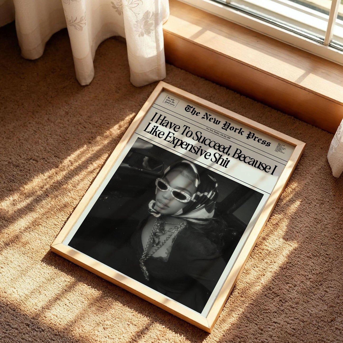 Trendy Newspaper Print Art