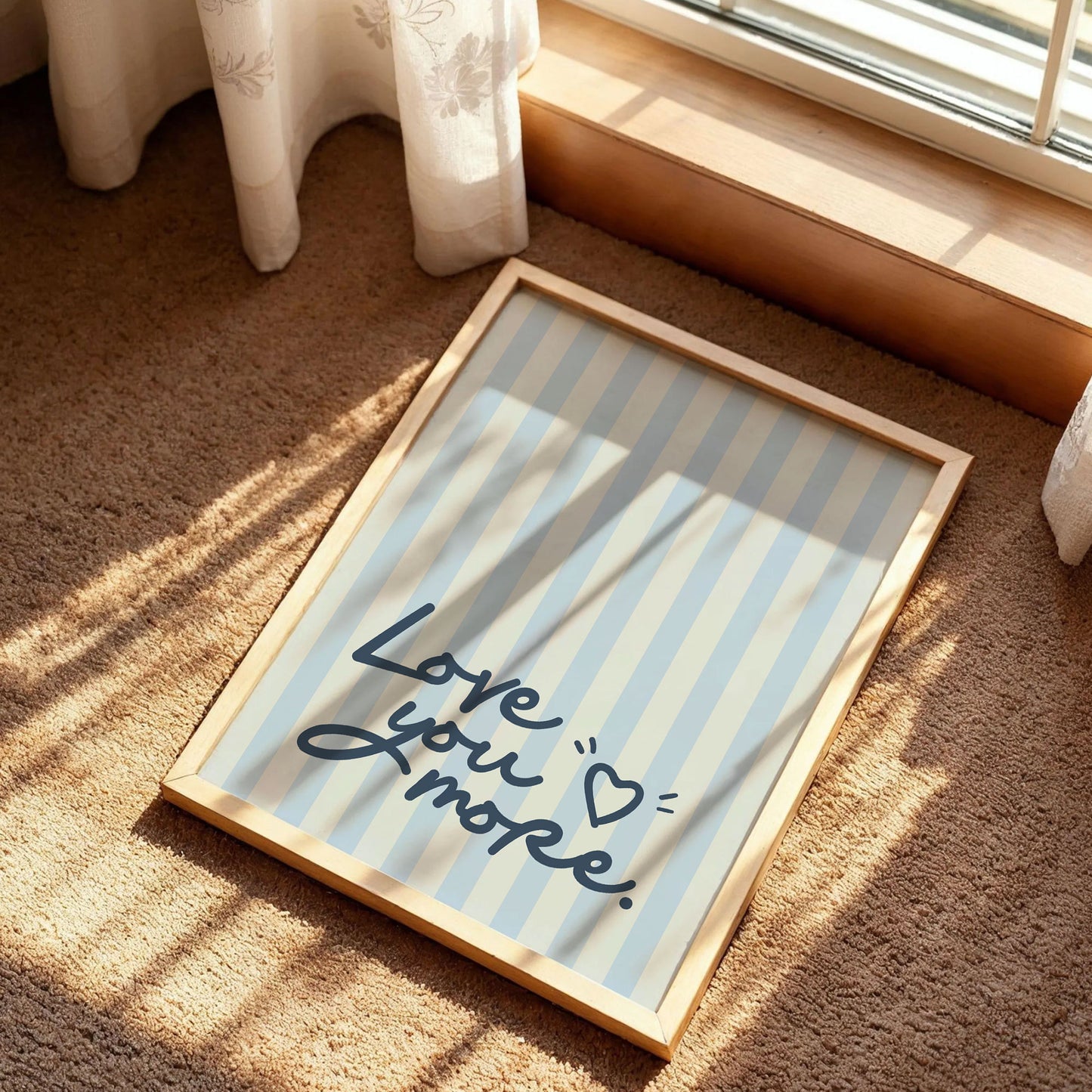 Love You More Typography Poster