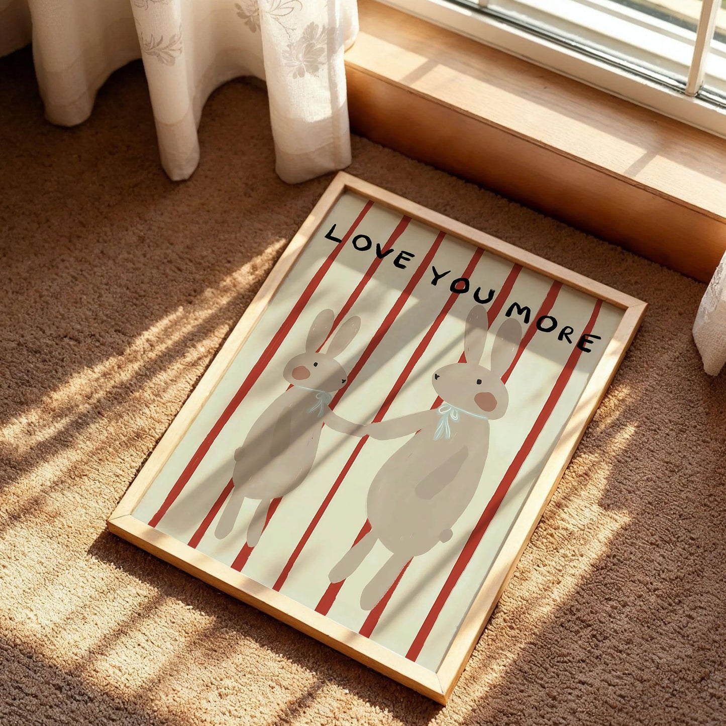Love You More Bunny Love Poster