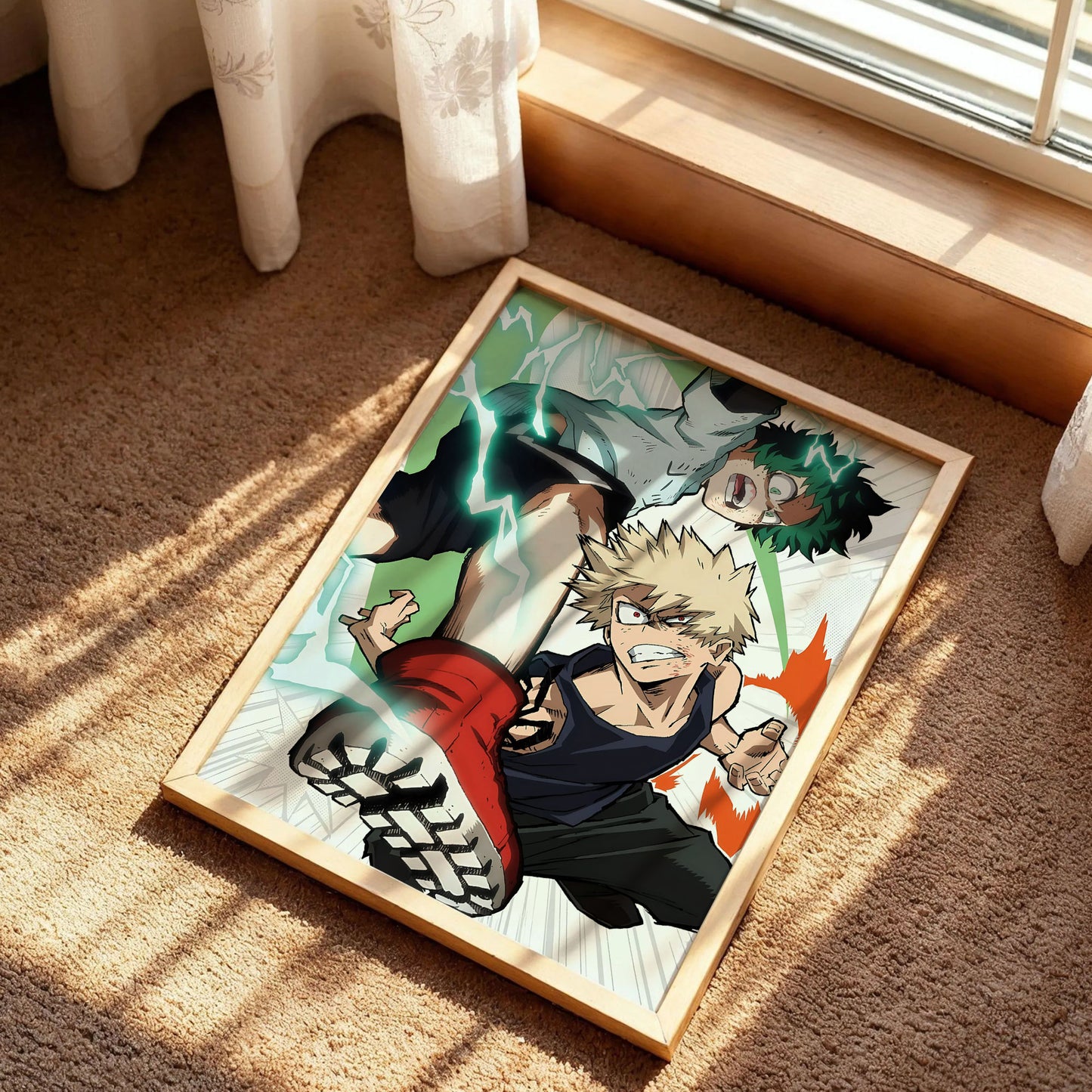 My Hero Academia Deku and Bakugo Anime Poster