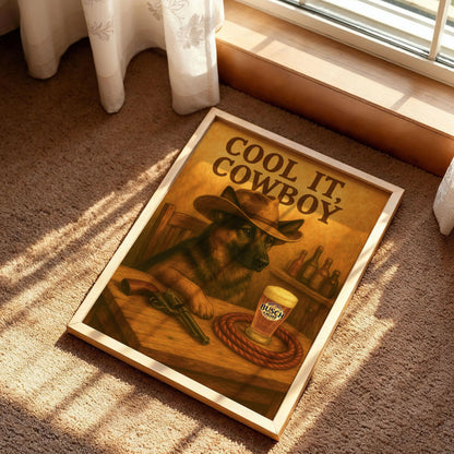 Cowboy Dog Beer Poster