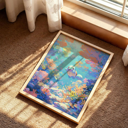 Squirtle Swimming Poster