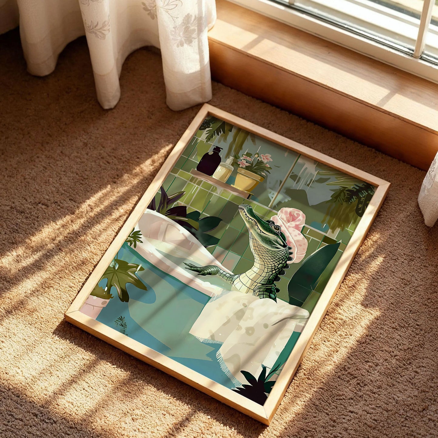 Gator Napping Wall Art Print