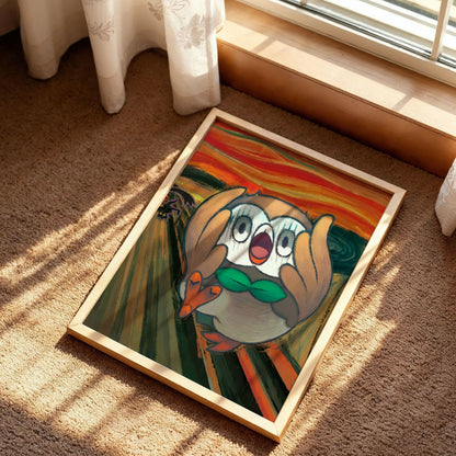 Rowlet The Scream Print Art