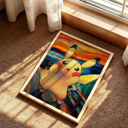 Pikachu The Scream Poster