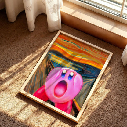 The Scream Kirby Nintendo Poster