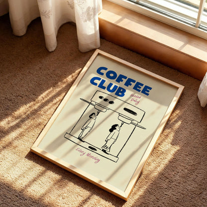 Coffee Club Kitchen Wall Art