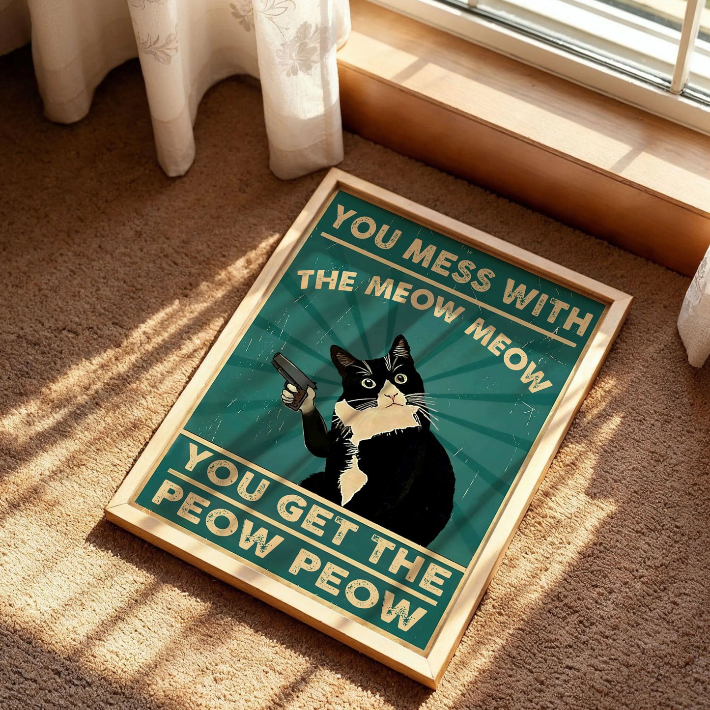 Black Cat You Get The Peow Peow Poster