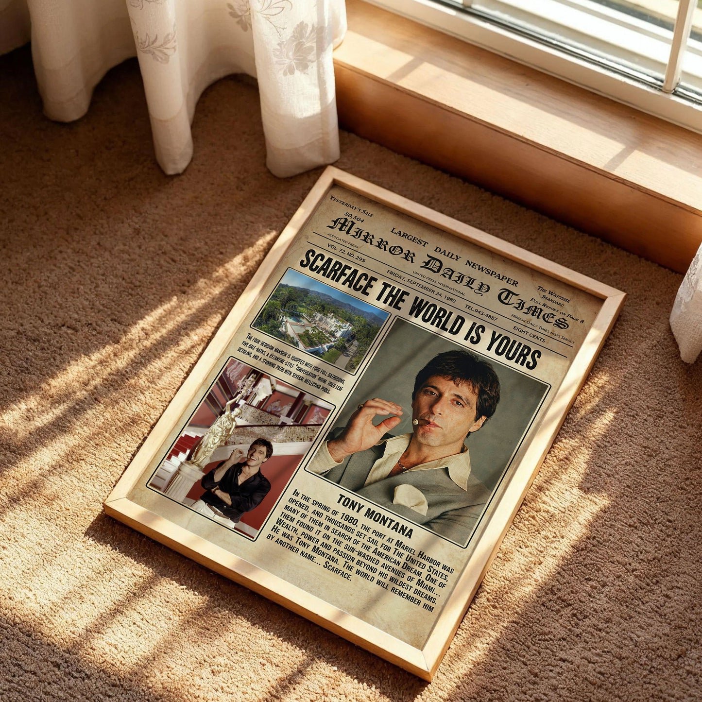 Scarface Newspaper Poster