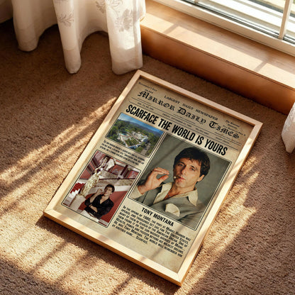 Scarface Newspaper Poster