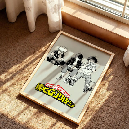 My Hero Academia Deku Bakugo Todoroki Poster
