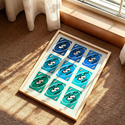 Love You More Uno Reverse Playing Card