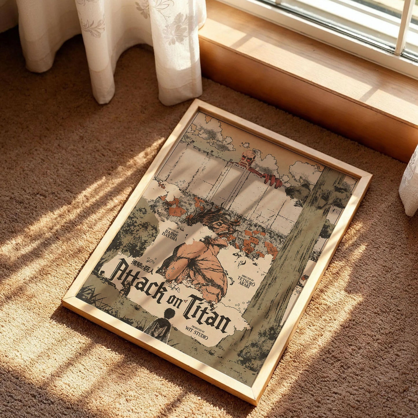 Vintage Attack on Titan Anime Manga Art Print