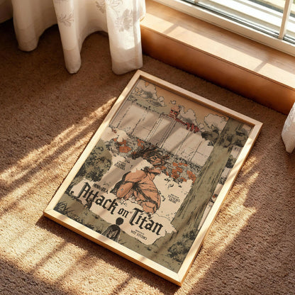Vintage Attack on Titan Anime Manga Art Print