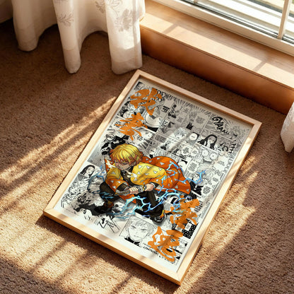 Zenitsu Agatsuma Demon Slayer Poster