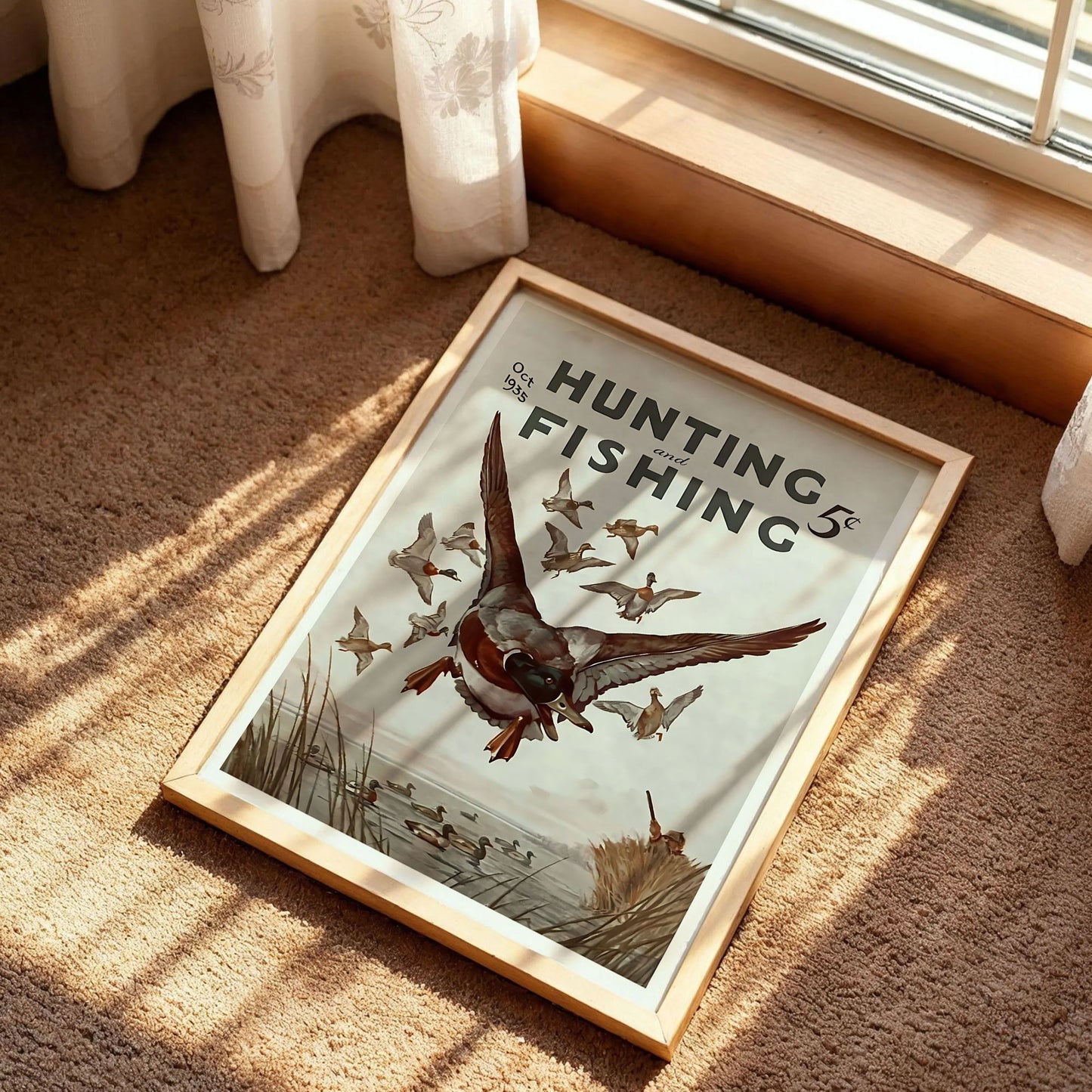 Vintage Hunting and Fishing Art Print