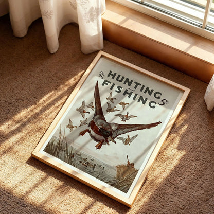 Vintage Hunting and Fishing Art Print