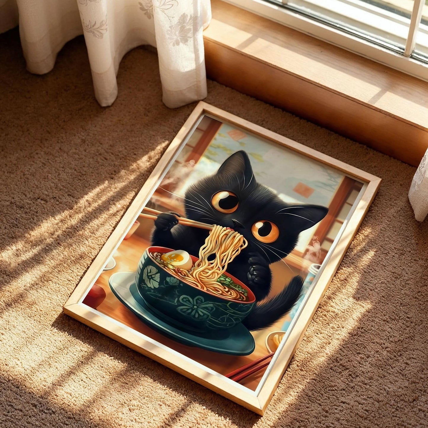Noodle Cat Thief Anime Print