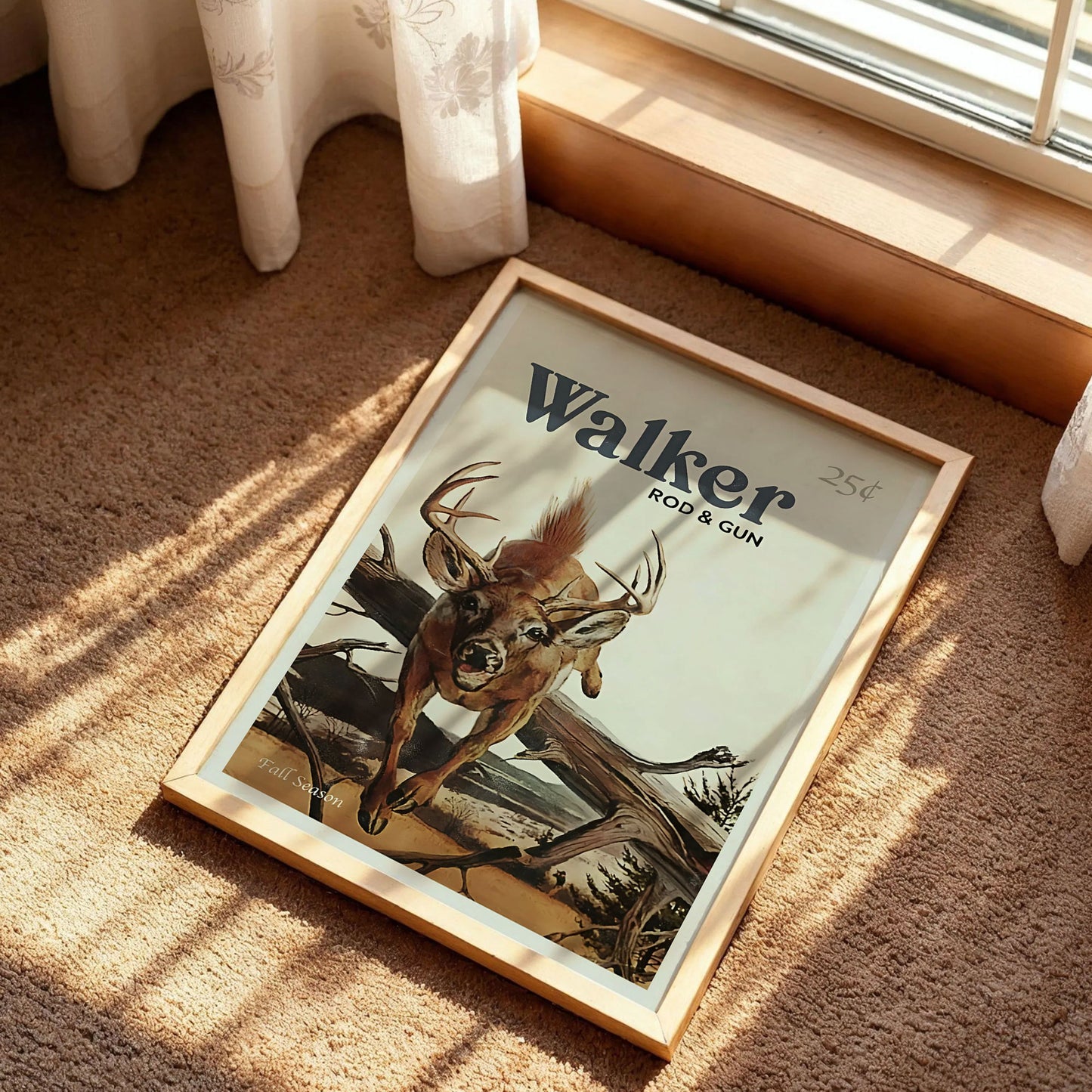Vintage Stag Hunting Art Print