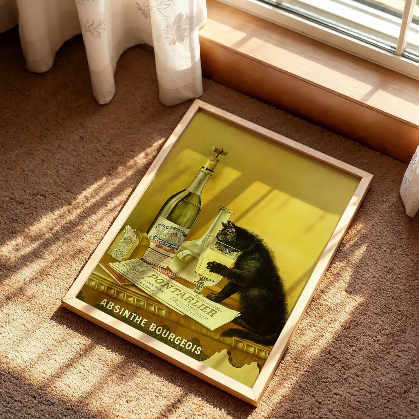 Absinthe Cat Poster