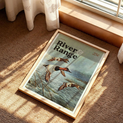 Vintage Geese Hunting Art Print