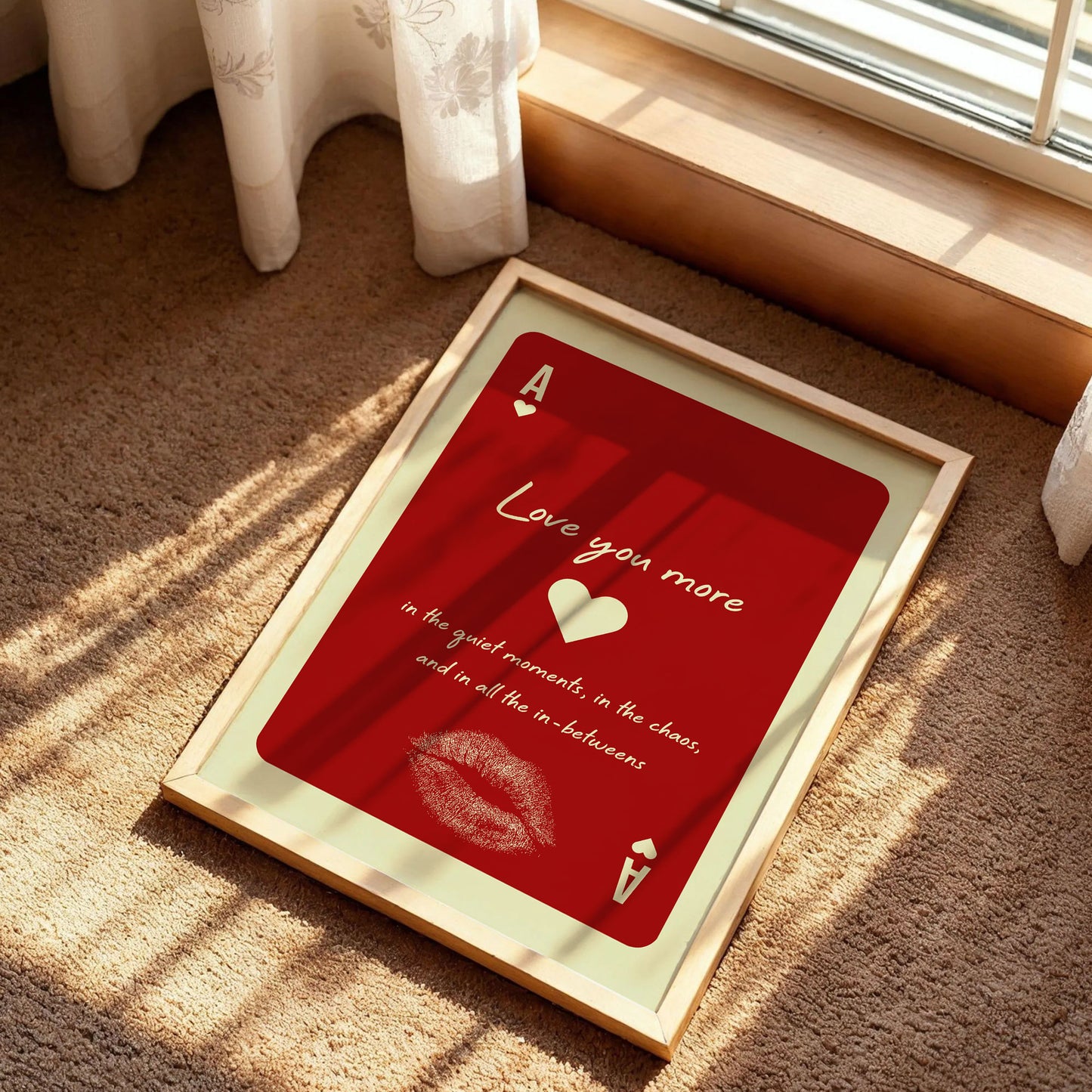 Love You More Playing Card Wall Art