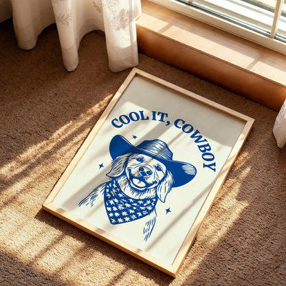 Cool It Cowboy Dog Wall Art