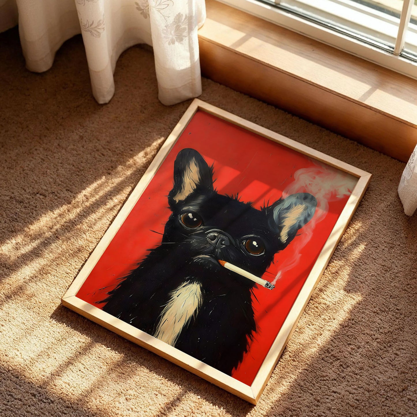 Black Cat with Cigar Art