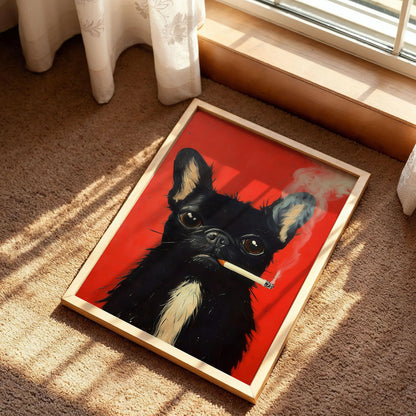 Black Cat with Cigar Art