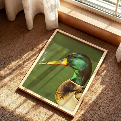 Duck Smoking a Cigarette Print