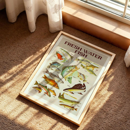Retro Fresh Water Fish Print