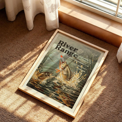 Retro Fishing Art