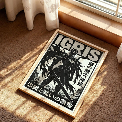 Igris Solo Leveling Metal Poster