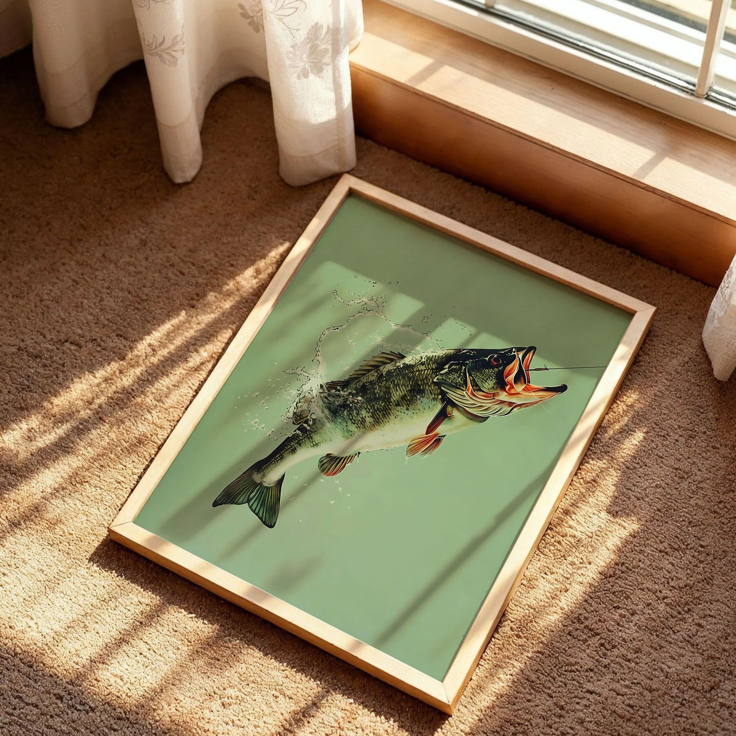 Vintage Bass Fishing Poster